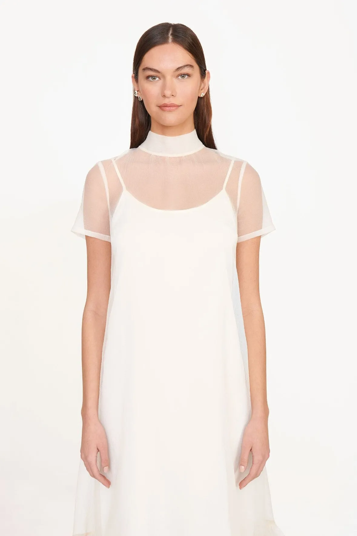 STAUD Bride|Dresses<STAUD CALLUNA DRESS WHITE