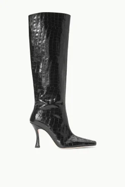 The Boot Shop<STAUD CAMI BOOT  BLACK CROC EMBOSSED BLACKCROCEMBOSSED