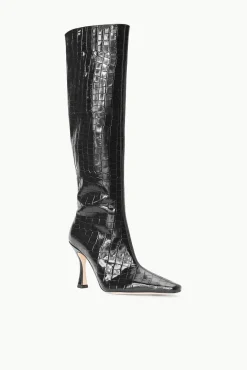 The Boot Shop<STAUD CAMI BOOT  BLACK CROC EMBOSSED BLACKCROCEMBOSSED