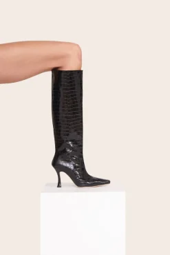 The Boot Shop<STAUD CAMI BOOT  BLACK CROC EMBOSSED BLACKCROCEMBOSSED