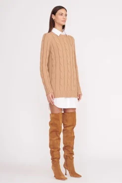 The Boot Shop<STAUD CAMI OVER THE KNEE BOOT  TAN SUEDE TANSUEDE