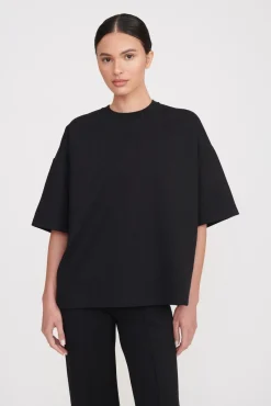 Essentials|Tops<STAUD CAPSULE TOP BLACK