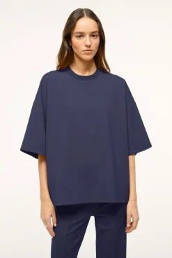 Essentials|Tops<STAUD CAPSULE TOP NAVY
