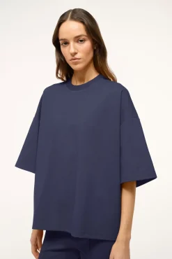 Essentials|Tops<STAUD CAPSULE TOP NAVY