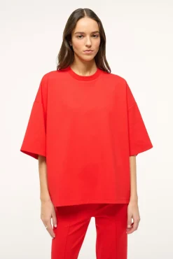 Essentials|Tops<STAUD CAPSULE TOP RED ROSE REDROSE