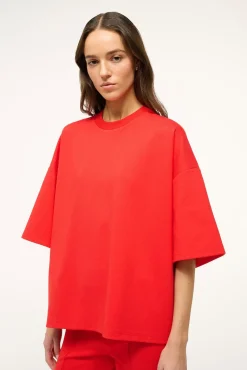 Essentials|Tops<STAUD CAPSULE TOP  RED ROSE REDROSE