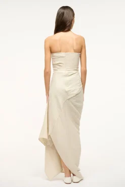 The Evening Edit|Dresses<STAUD CARAVAGGIO DRESS NATURAL