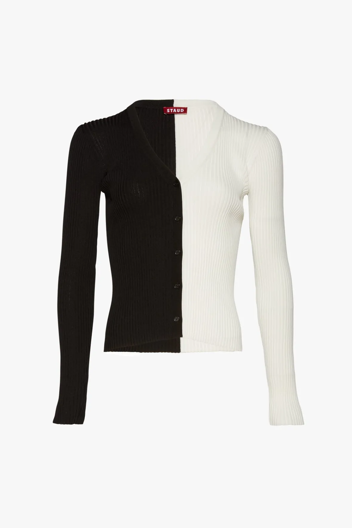 Best Sellers|Knits<STAUD CARGO SWEATER BLACK WHITE BLACKWHITE