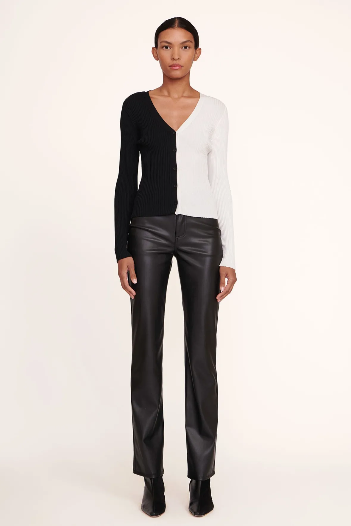 Best Sellers|Knits<STAUD CARGO SWEATER BLACK WHITE BLACKWHITE