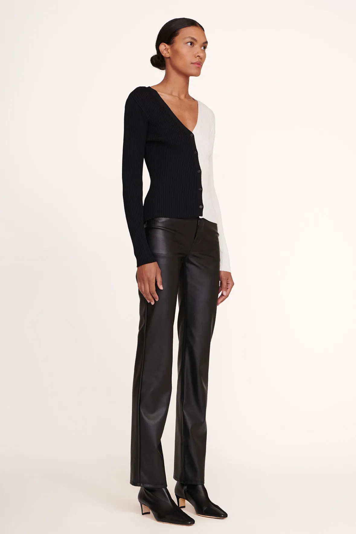Best Sellers|Knits<STAUD CARGO SWEATER BLACK WHITE BLACKWHITE