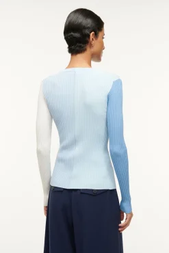Knits<STAUD CARGO SWEATER  PERIWINKLE MULTI PERIWINKLEMULTI