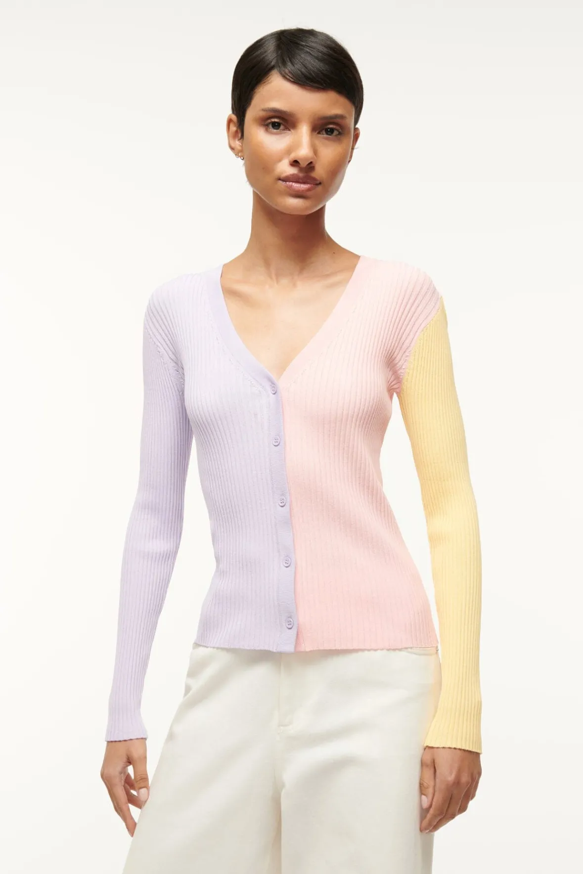 Knits<STAUD CARGO SWEATER PINK SHERBET PINKSHERBET