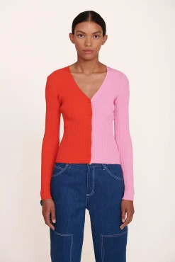Knits|Tops<STAUD CARGO SWEATER POPPY ROSEBUD POPPYROSEBUD