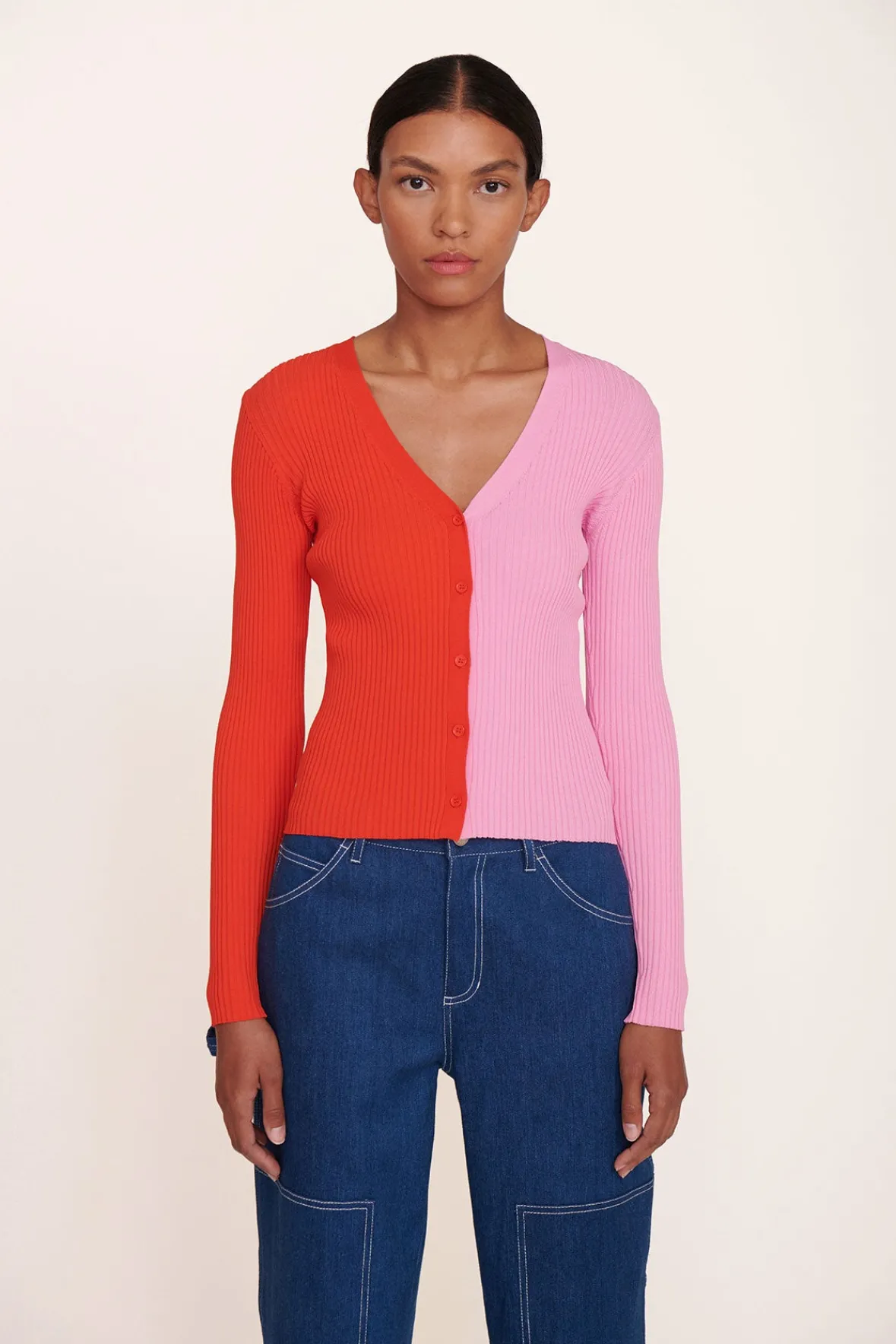Knits|Tops<STAUD CARGO SWEATER POPPY ROSEBUD POPPYROSEBUD