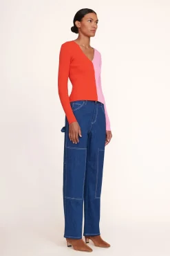 Knits|Tops<STAUD CARGO SWEATER POPPY ROSEBUD POPPYROSEBUD