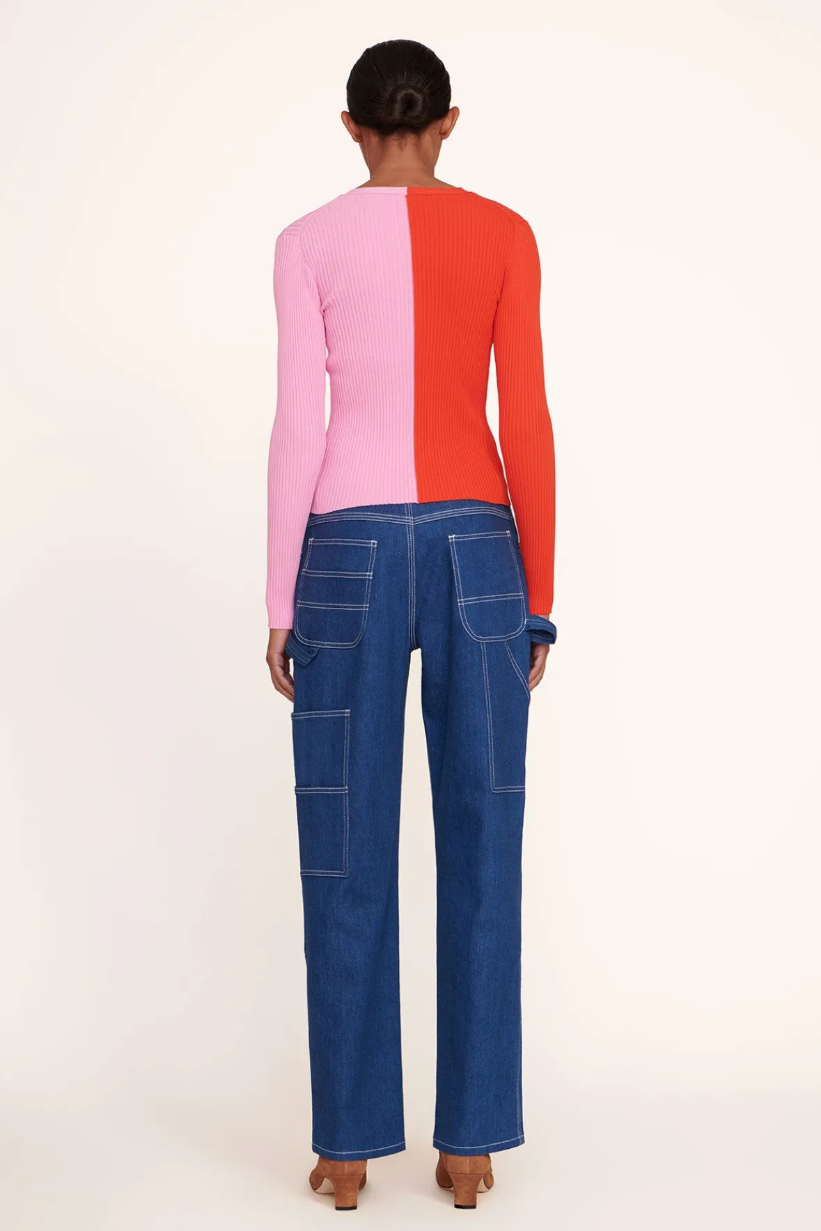 Knits|Tops<STAUD CARGO SWEATER POPPY ROSEBUD POPPYROSEBUD