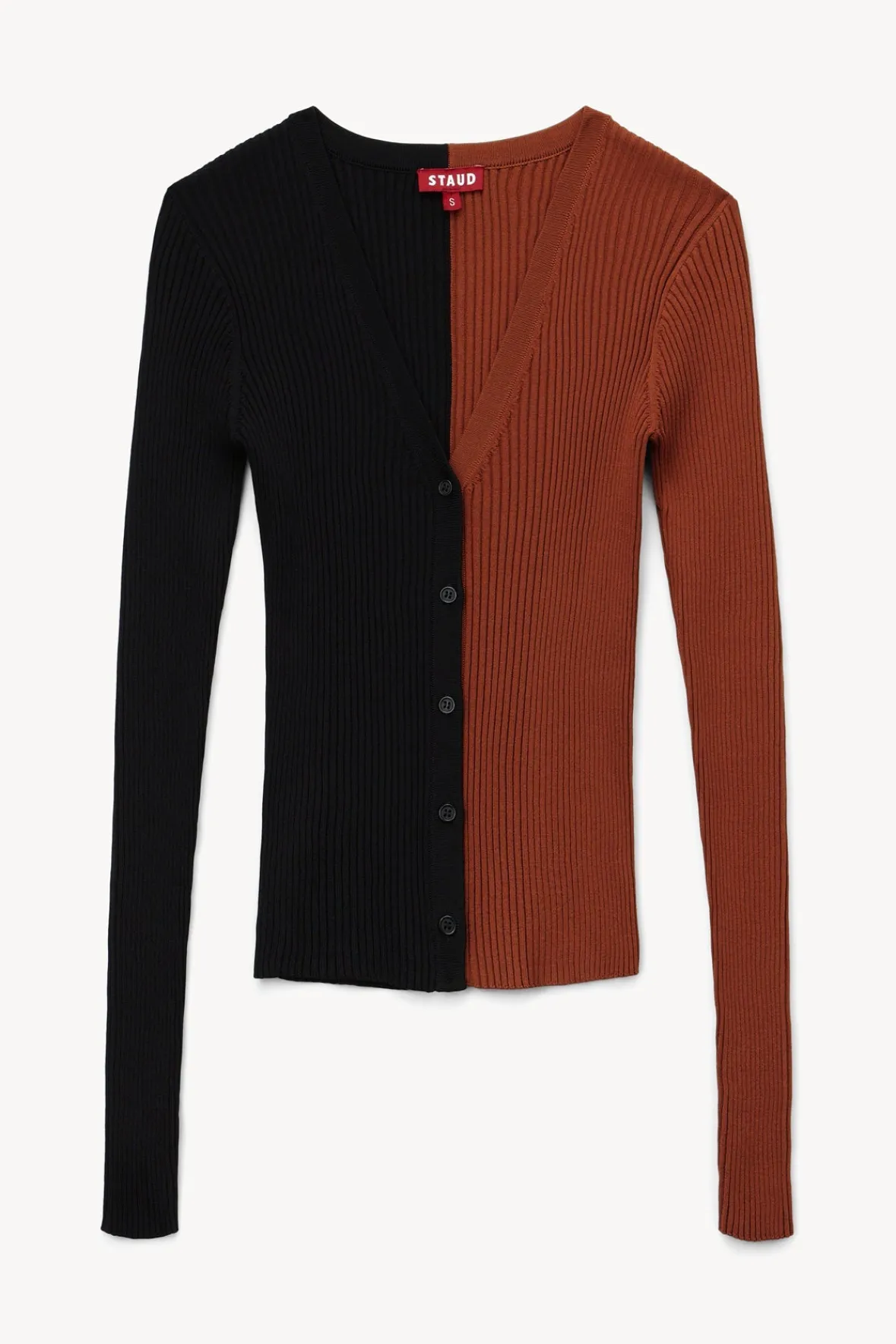 Best Sellers|Knits<STAUD CARGO SWEATER TAN BLACK TANBLACK