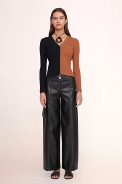 Best Sellers|Knits<STAUD CARGO SWEATER TAN BLACK TANBLACK