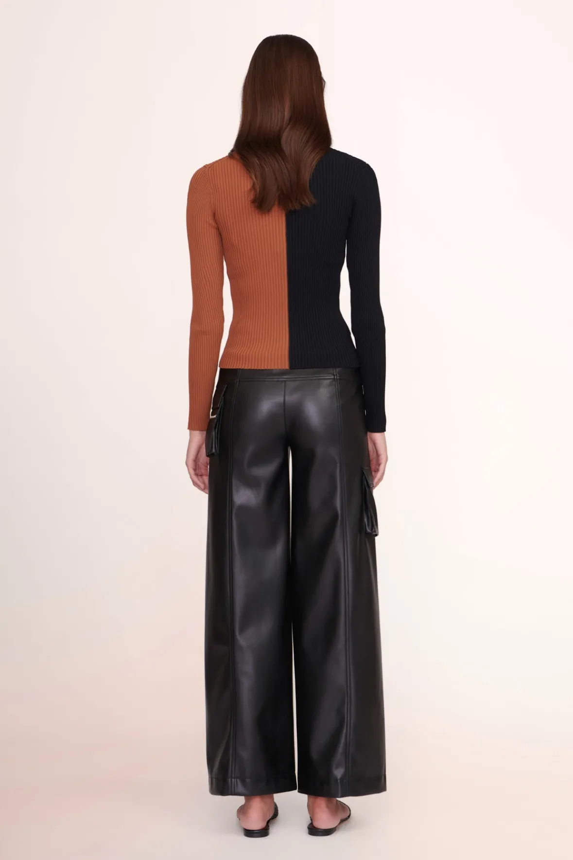 Best Sellers|Knits<STAUD CARGO SWEATER TAN BLACK TANBLACK