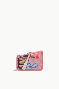 The Evening Edit|Beaded<STAUD CARMELLA BEADED CLUTCH INES PINK STAUDINESPINK