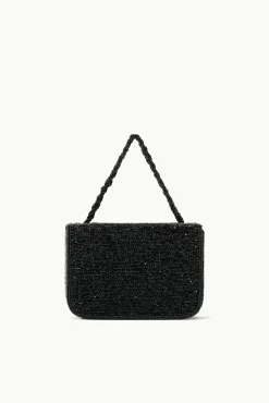 Beaded|Clutches<STAUD CARMEN BEADED BOX BAG   BLACK