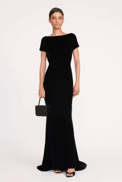 Beaded|Clutches<STAUD CARMEN BEADED BOX BAG   BLACK