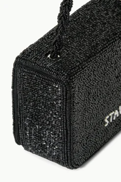 Beaded|Clutches<STAUD CARMEN BEADED BOX BAG BLACK