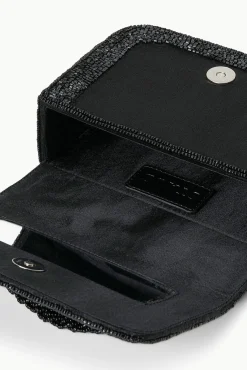 Beaded|Clutches<STAUD CARMEN BEADED BOX BAG BLACK