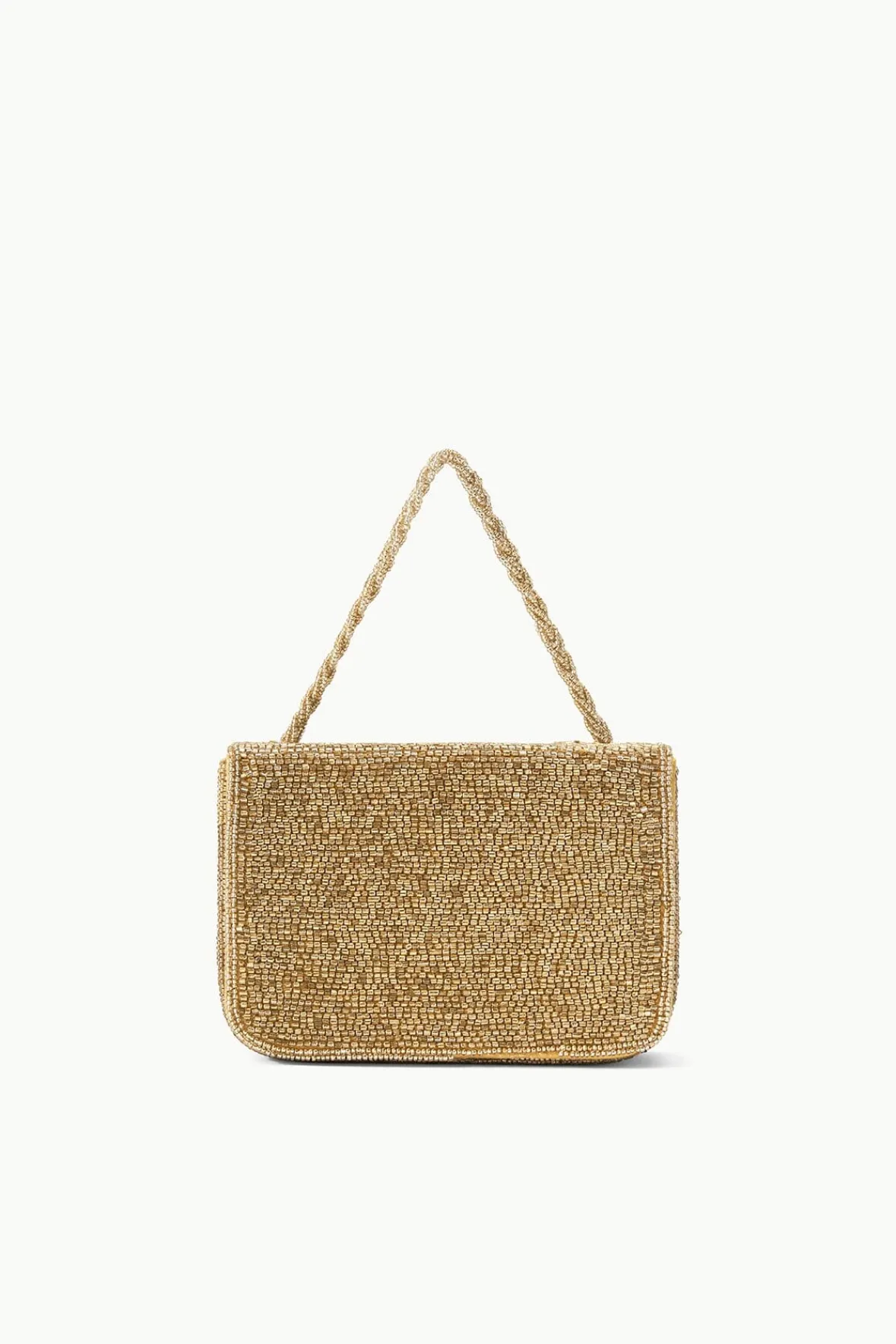 Clutches|Beaded<STAUD CARMEN BEADED BOX BAG GOLD