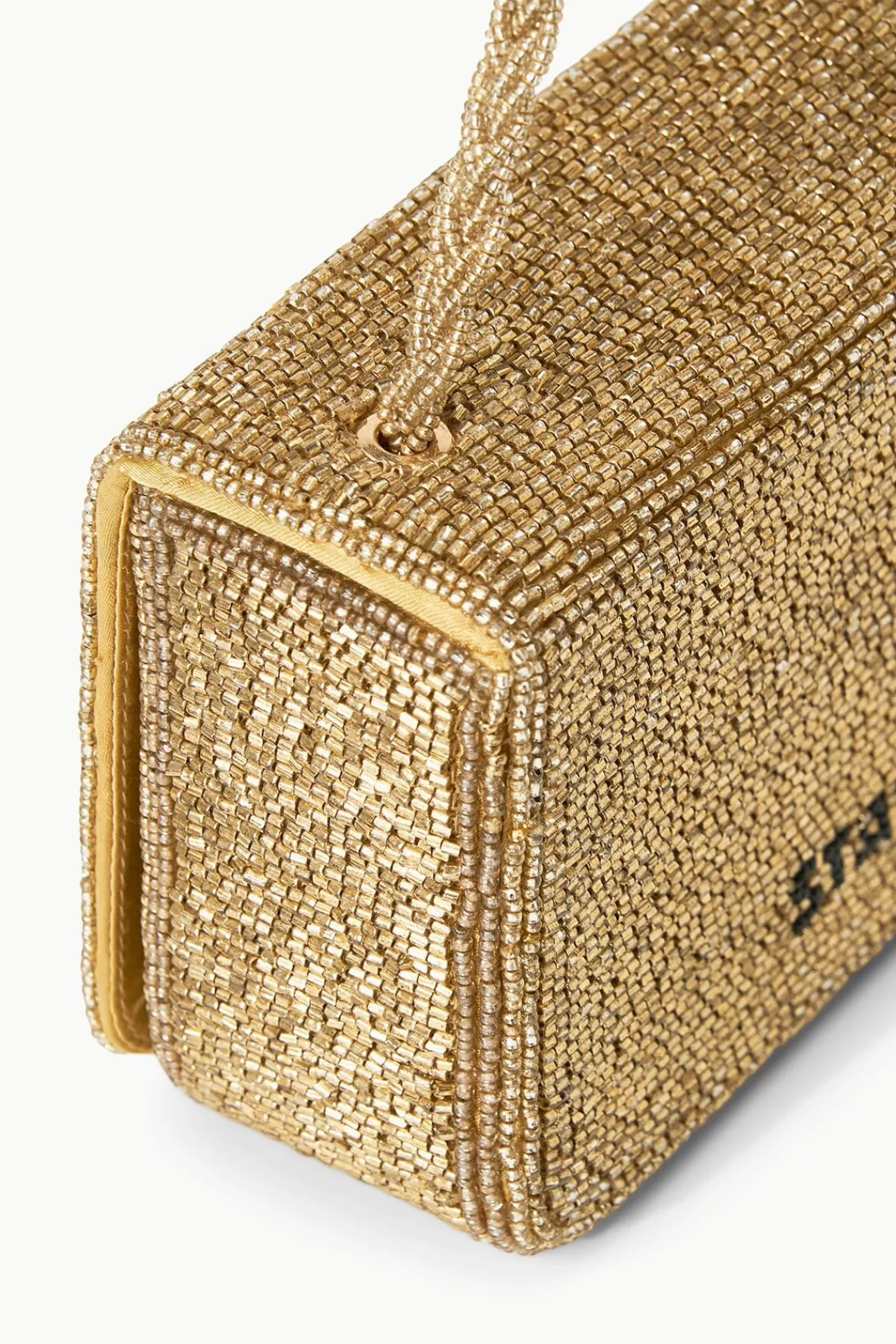 Clutches|Beaded<STAUD CARMEN BEADED BOX BAG GOLD