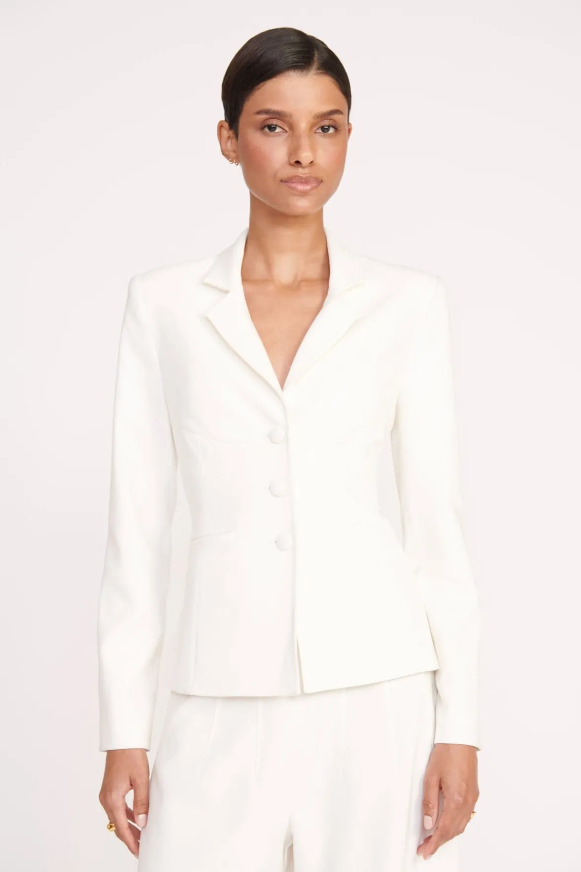 Outerwear & Jackets<STAUD CARSON BLAZER IVORY