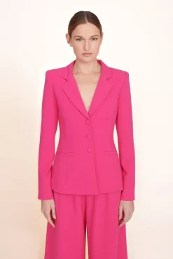 Outerwear & Jackets<STAUD CARSON BLAZER MAGENTA
