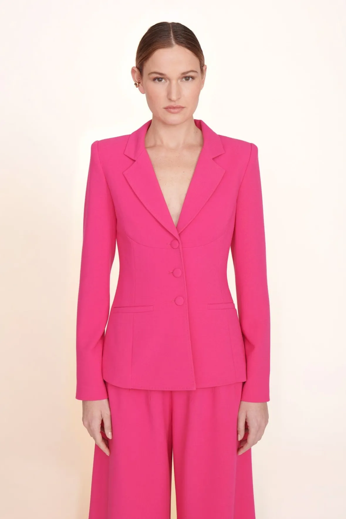 Outerwear & Jackets<STAUD CARSON BLAZER MAGENTA