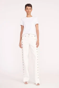 Pants & Shorts<STAUD CARTER PANT   WHITE