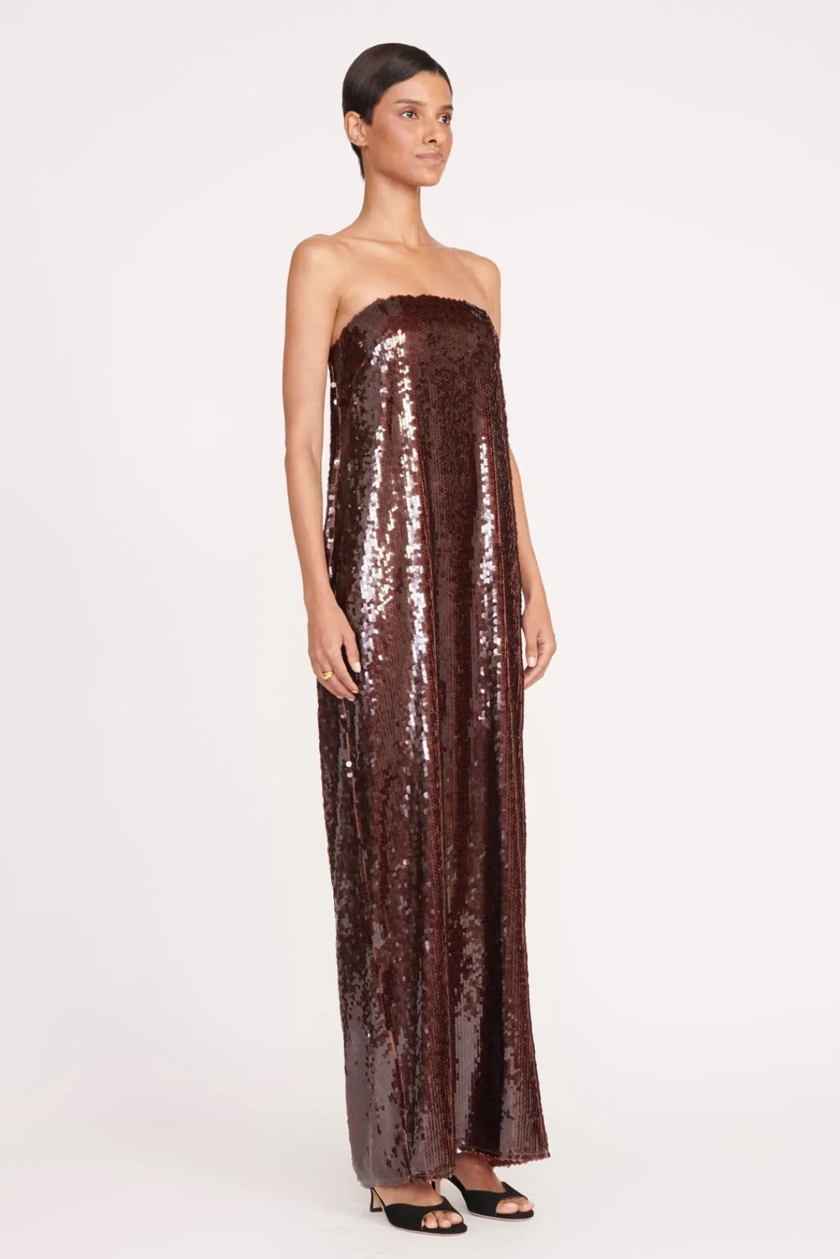 Dresses<STAUD CASEY DRESS BRONZE