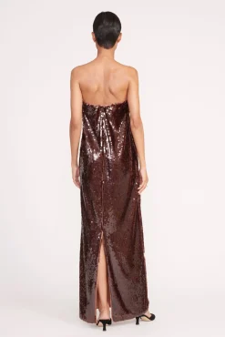 Dresses<STAUD CASEY DRESS BRONZE