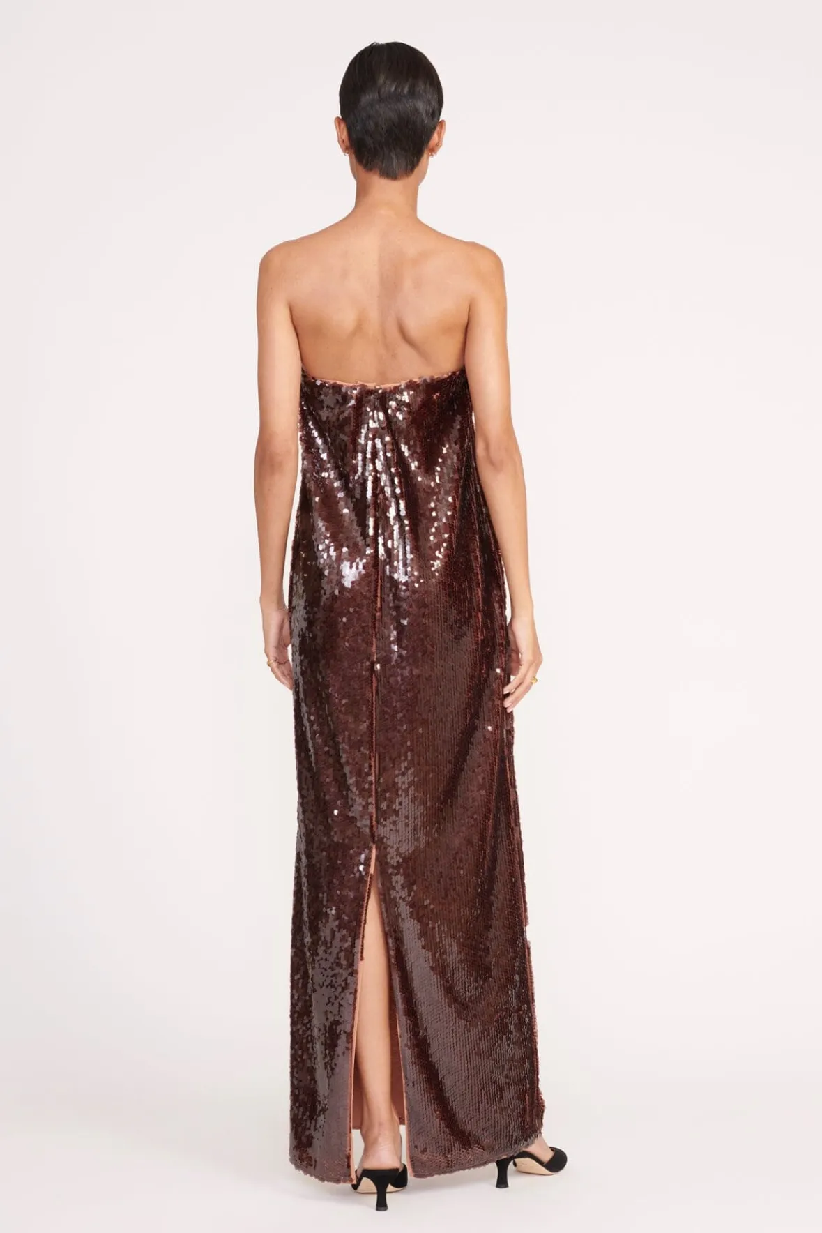 Dresses<STAUD CASEY DRESS BRONZE