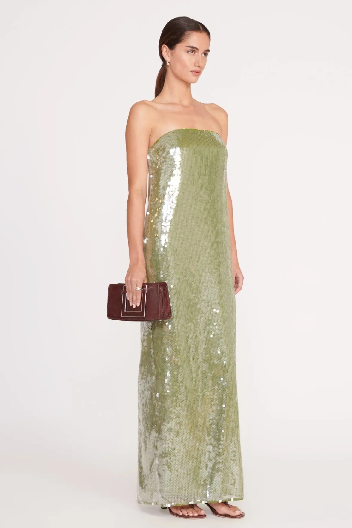 Dresses<STAUD CASEY DRESS GARDEN MOSS GARDENMOSS