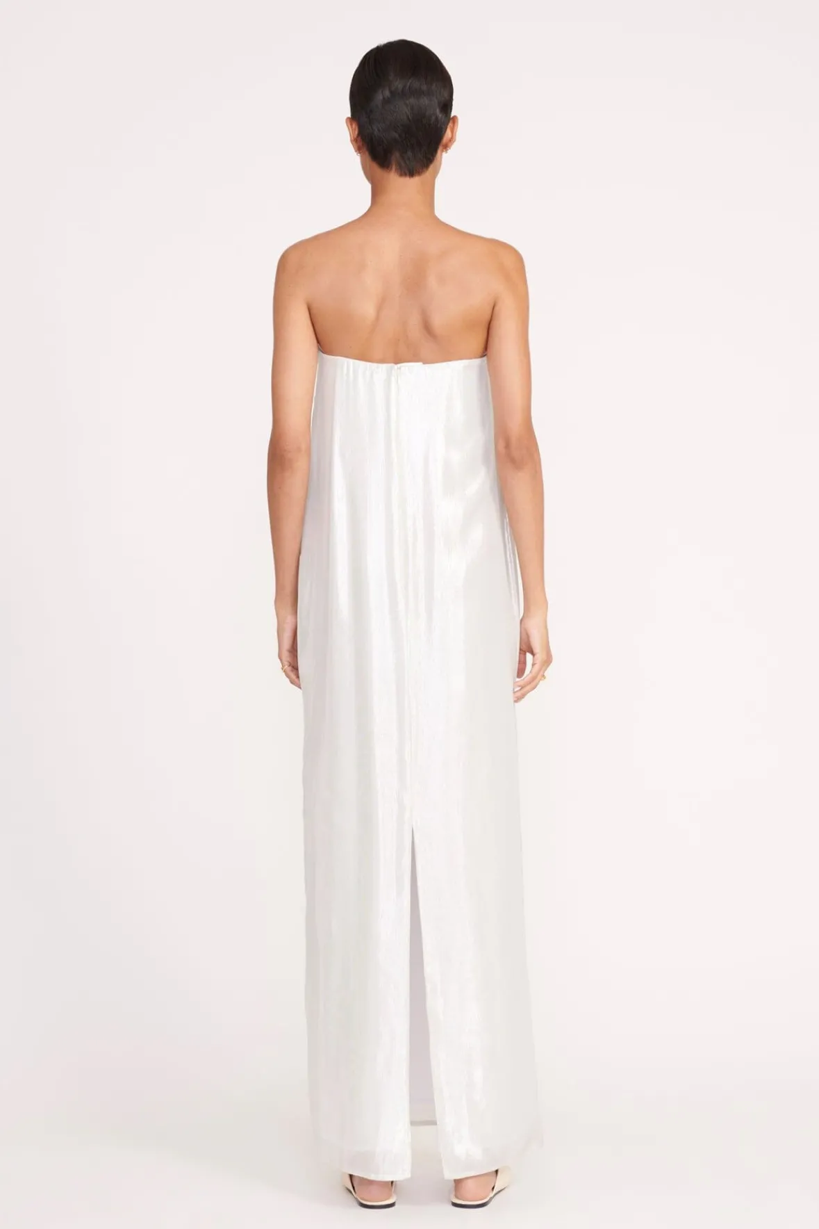 Dresses<STAUD CASEY DRESS SILVER