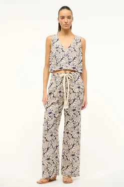 Tops<STAUD CATANIA TOP  NAVY SCALLOP BLOCK PRINT NAVYSCALLOPBLOCKPRINT