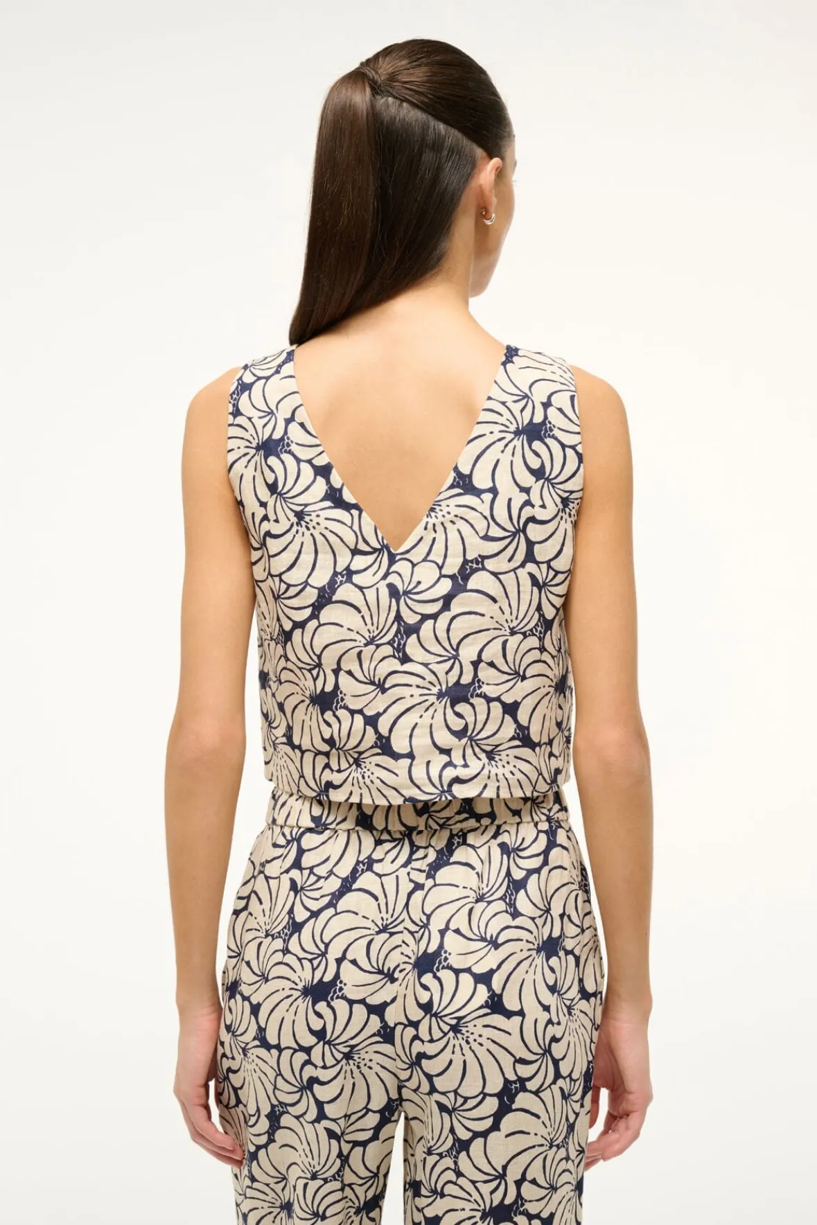 Tops<STAUD CATANIA TOP NAVY SCALLOP BLOCK PRINT NAVYSCALLOPBLOCKPRINT