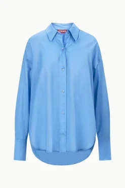 Tops<STAUD CHAMOMILE SHIRT   AZURE