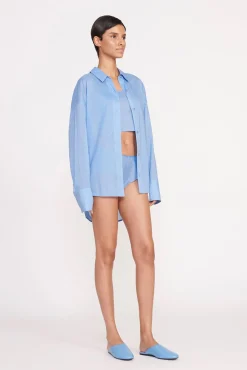 Tops<STAUD CHAMOMILE SHIRT   AZURE