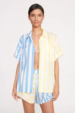 Cover-Ups<STAUD CHANNING TOP BUTTERCUP SEASHORE STRIPE BUTTERCUPSEASHORESTRIPE
