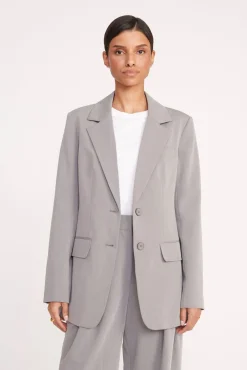 Best Sellers|Essentials<STAUD CITY BLAZER HEATHER GREY HEATHERGREY