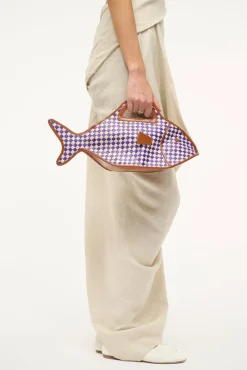 Clutches<STAUD CLEO FISH BASKET BAG  COCONUT CHECK COCONUTCHECK