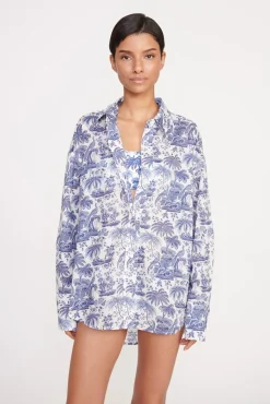 Cover-Ups<STAUD COLTON SHIRT  BLUE TOILE BLUETOILE