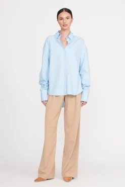 Poplin Shop<STAUD COLTON SHIRT  FRENCH BLUE FRENCHBLUE