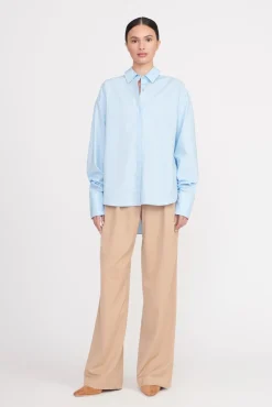 Poplin Shop<STAUD COLTON SHIRT FRENCH BLUE FRENCHBLUE