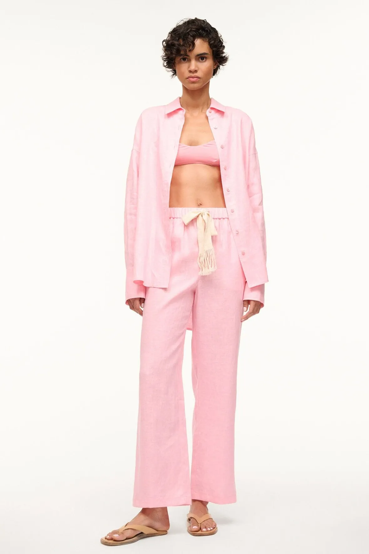 Cover-Ups<STAUD COLTON SHIRT PEARL PINK PEARLPINK